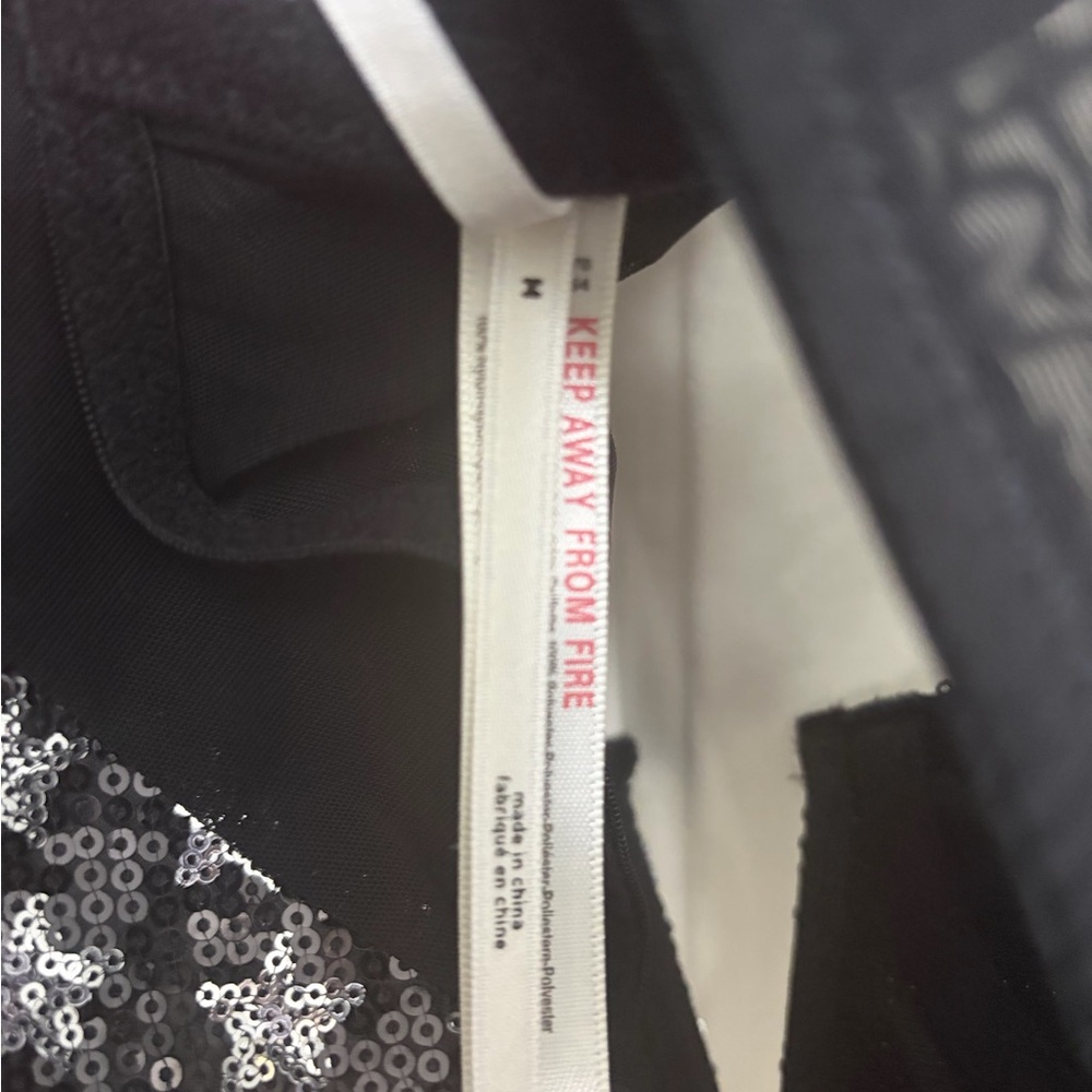 Anthropologie Black Sequin Star Bralette - Picture 9 of 13